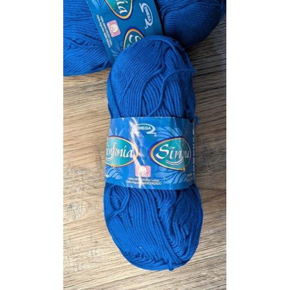 4 NEW Skeins SINFONIA 100% MERCERIZED COTTON~ Azul Rey~ BEAUTIFUL BLUE - Picture 2 of 3